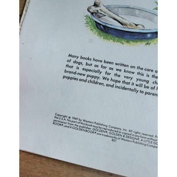 Vintage Hardcover Book: The New Puppy- A Little Golden Book - Picture 2 of 2